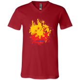 Sun and Stars Splashed Unisex Jersey V-Neck T-Shirt